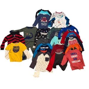 Mixed Boys Long-Sleeve Tops Bundle - Multi Color (AB5)